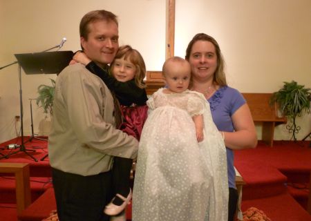 Jaakkimainen family at Sarah's baptism